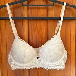 Aerie Bra Floral Lace Real Power Convertible Balconette - Size 32C